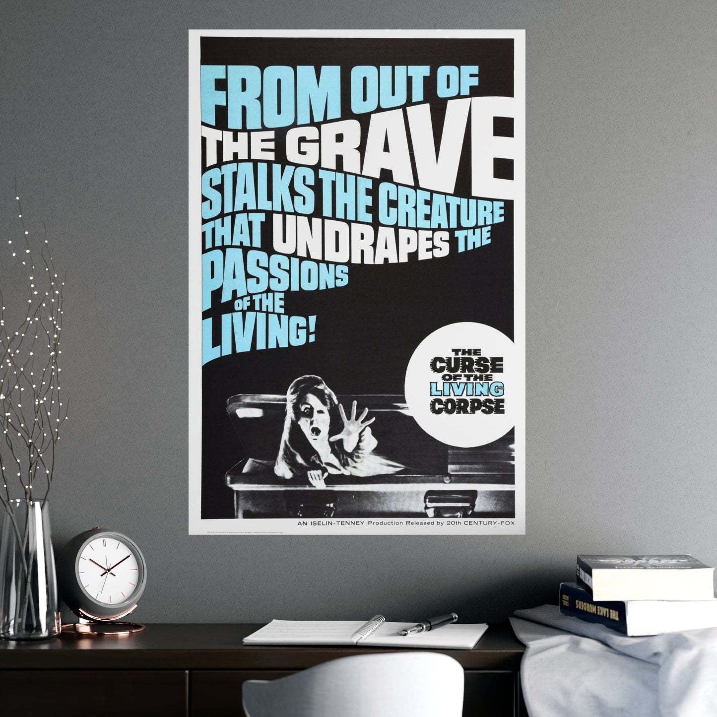 CURSE OF THE LIVING CORPSE 1964 - Paper Movie Poster-The Sticker Space