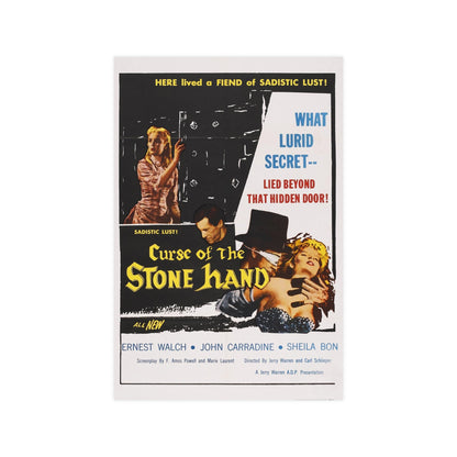 CURSE OF THE STONE HAND 1965 - Paper Movie Poster-12″ x 18″ (Vertical)-The Sticker Space