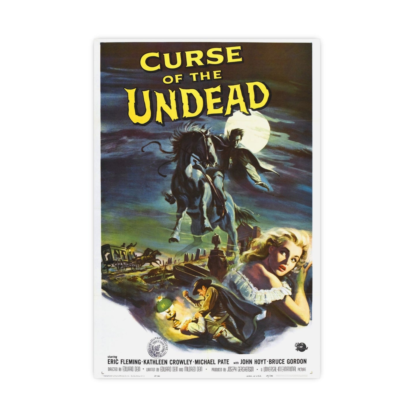 CURSE OF THE UNDEAD 1959 - Paper Movie Poster-16″ x 24″ (Vertical)-The Sticker Space