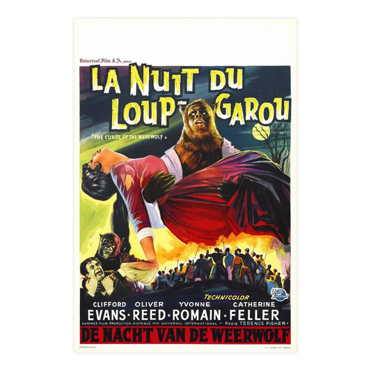 CURSE OF THE WEREWOLF (BELGIAN) 1961 - Paper Movie Poster-24″ x 36″ (Vertical)-The Sticker Space