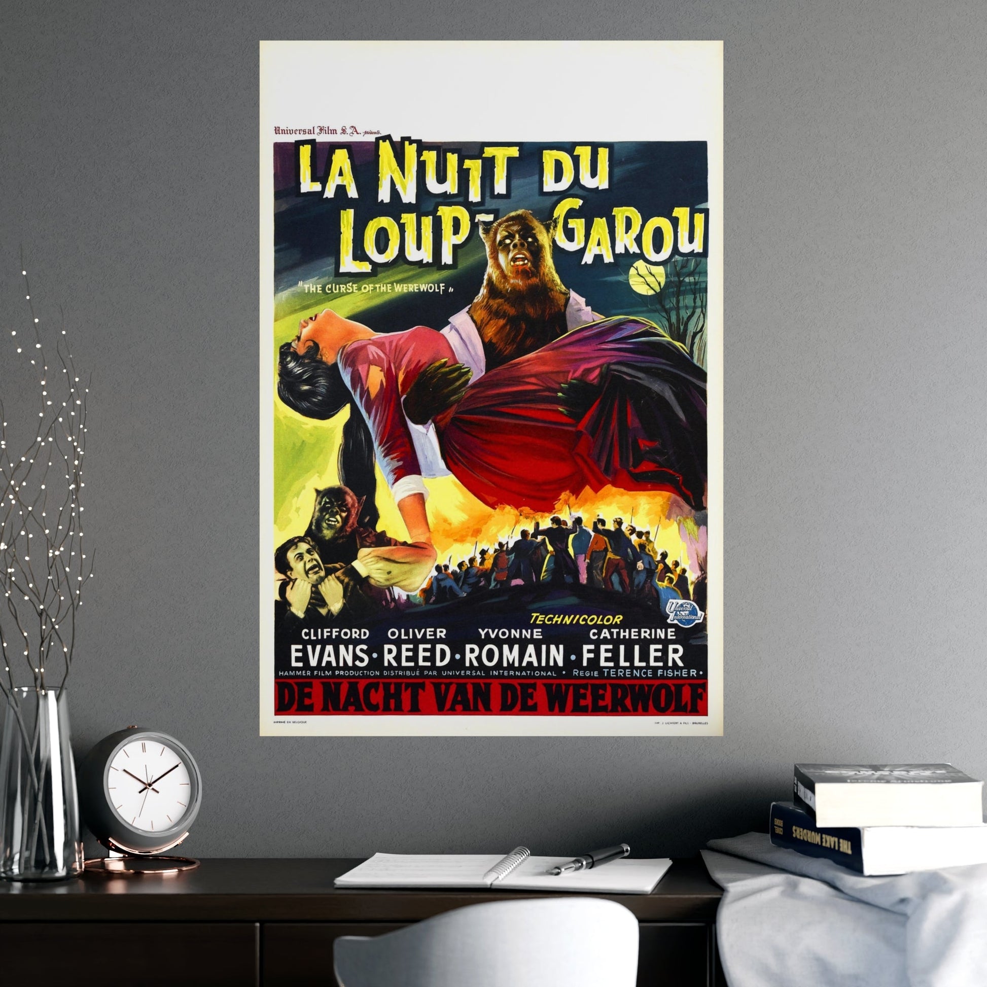 CURSE OF THE WEREWOLF (BELGIAN) 1961 - Paper Movie Poster-The Sticker Space