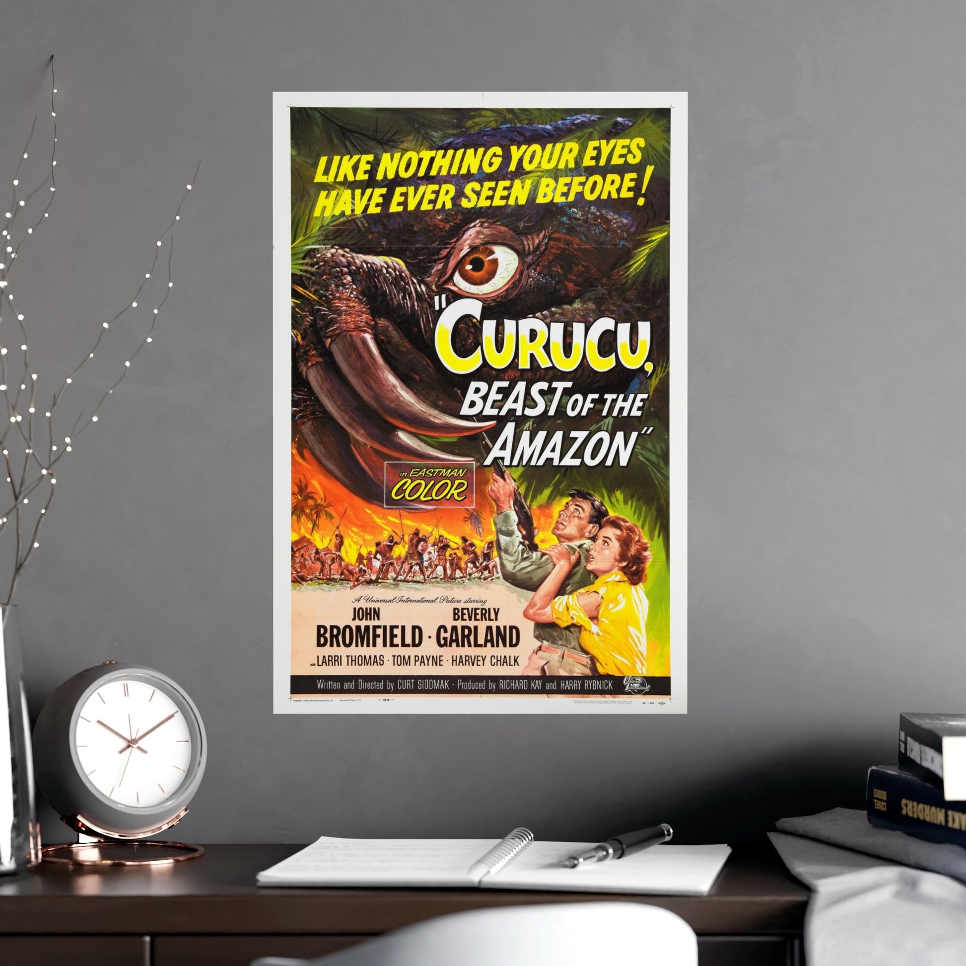 CURUCU, BEAST OF THE AMAZON 1956 - Paper Movie Poster-The Sticker Space