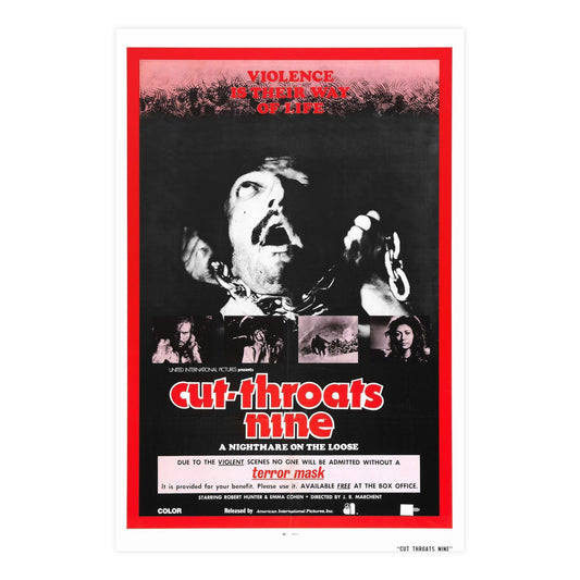CUT THROATS NINE 1972 - Paper Movie Poster-24″ x 36″ (Vertical)-The Sticker Space