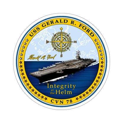 CVN 78 USS Gerald R Ford 2017 (U.S. Navy) STICKER Vinyl Die-Cut Decal-6 Inch-The Sticker Space