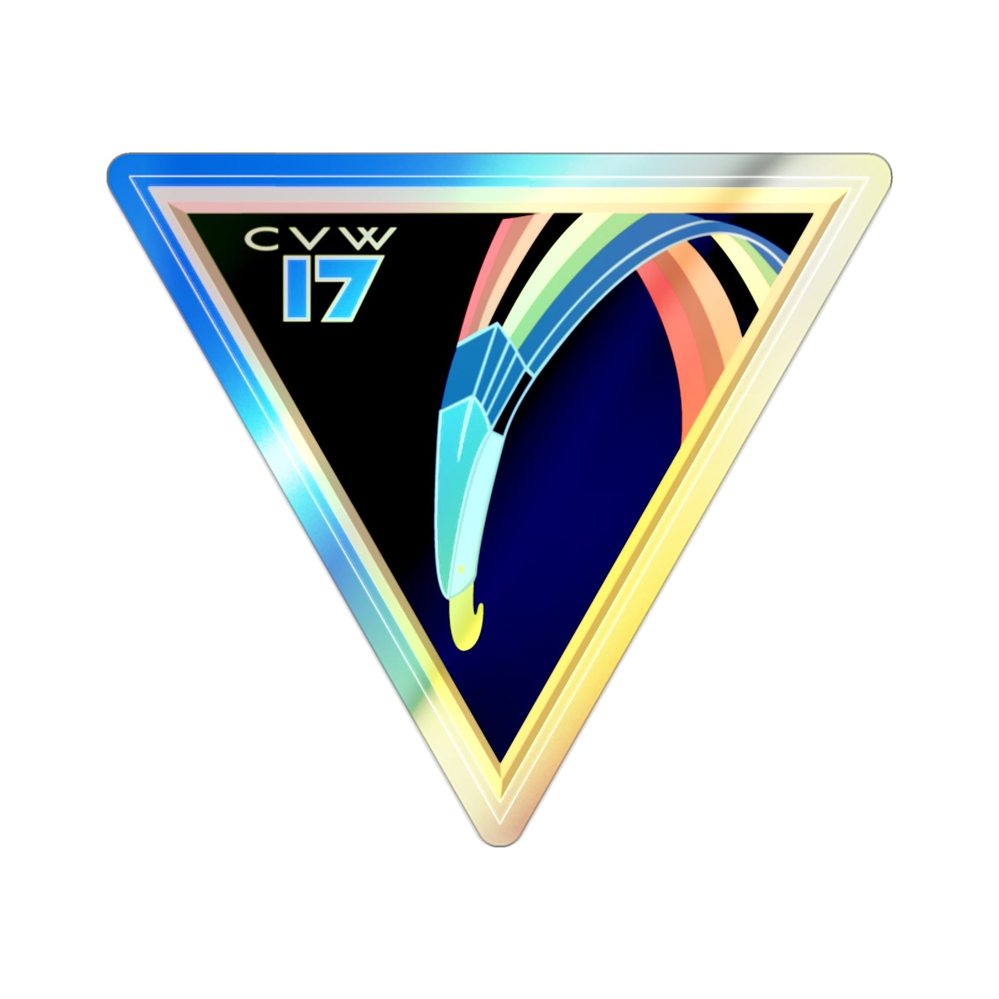CVW 17 Carrier Air Wing (U.S. Navy) Holographic STICKER Die-Cut Vinyl Decal-2 Inch-The Sticker Space