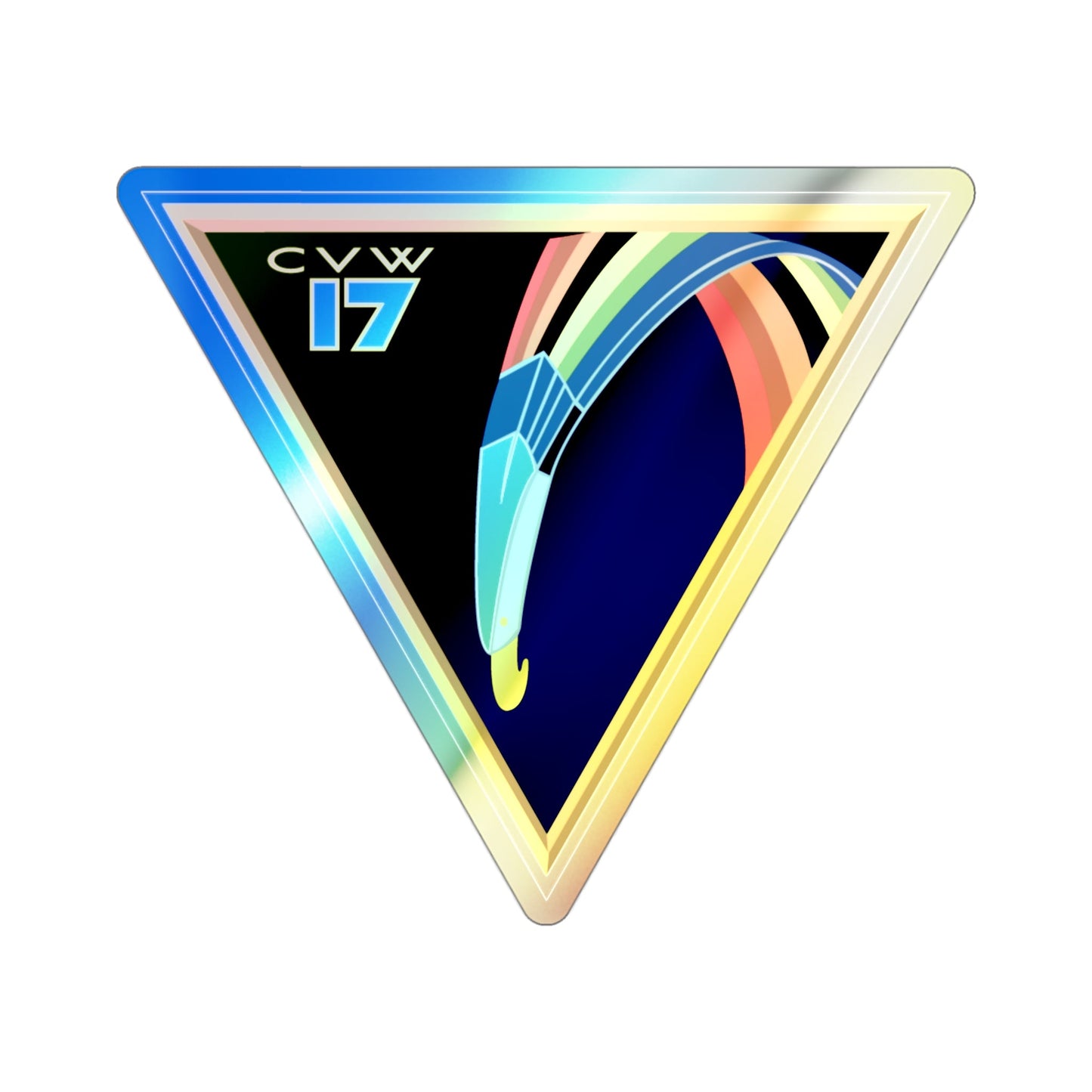 CVW 17 Carrier Air Wing (U.S. Navy) Holographic STICKER Die-Cut Vinyl Decal-3 Inch-The Sticker Space