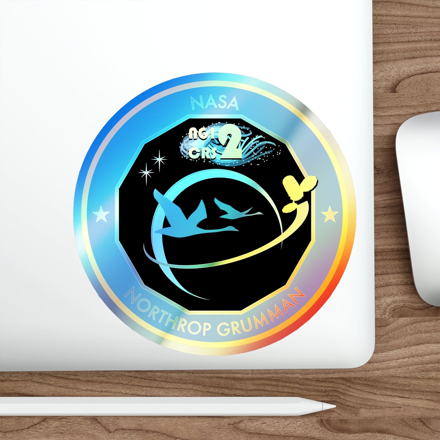 Cygnus NG-12 (SpaceX) Holographic STICKER Die-Cut Vinyl Decal-The Sticker Space