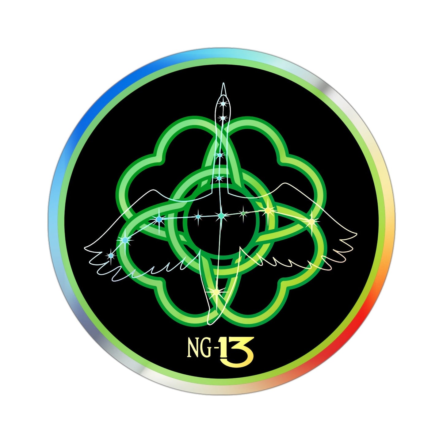 Cygnus NG-13 (SpaceX) Holographic STICKER Die-Cut Vinyl Decal-3 Inch-The Sticker Space
