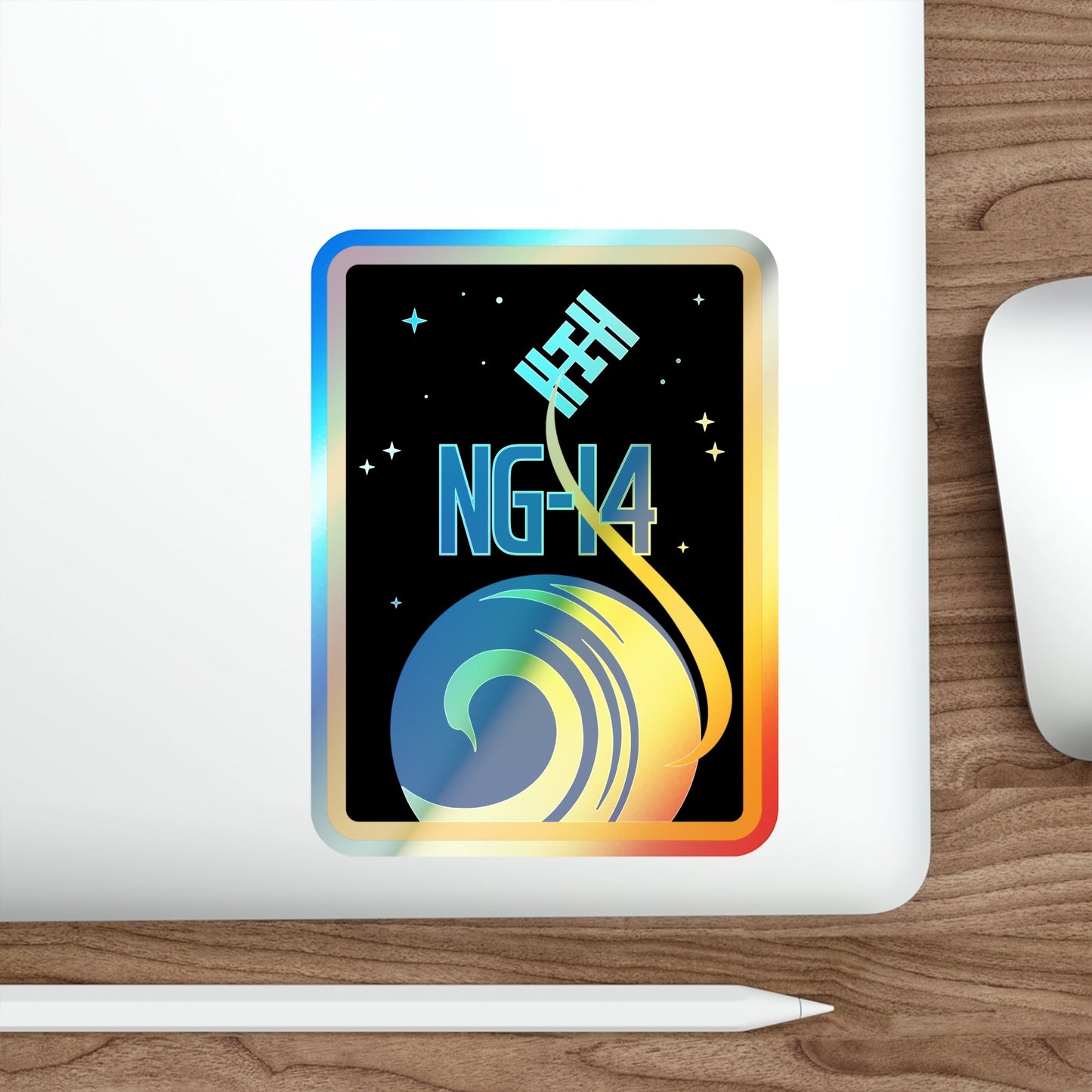 Cygnus NG-14 (SpaceX) Holographic STICKER Die-Cut Vinyl Decal-The Sticker Space