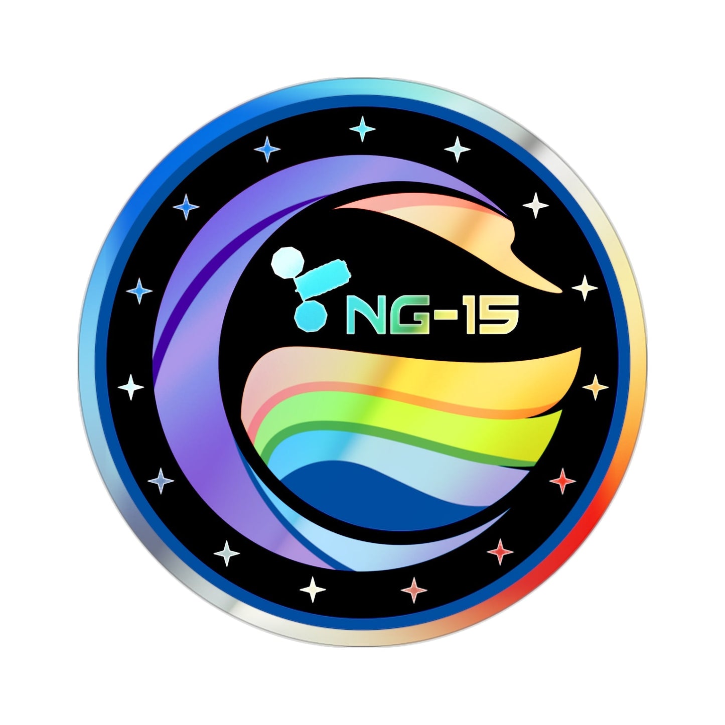 Cygnus NG-15 (SpaceX) Holographic STICKER Die-Cut Vinyl Decal-2 Inch-The Sticker Space