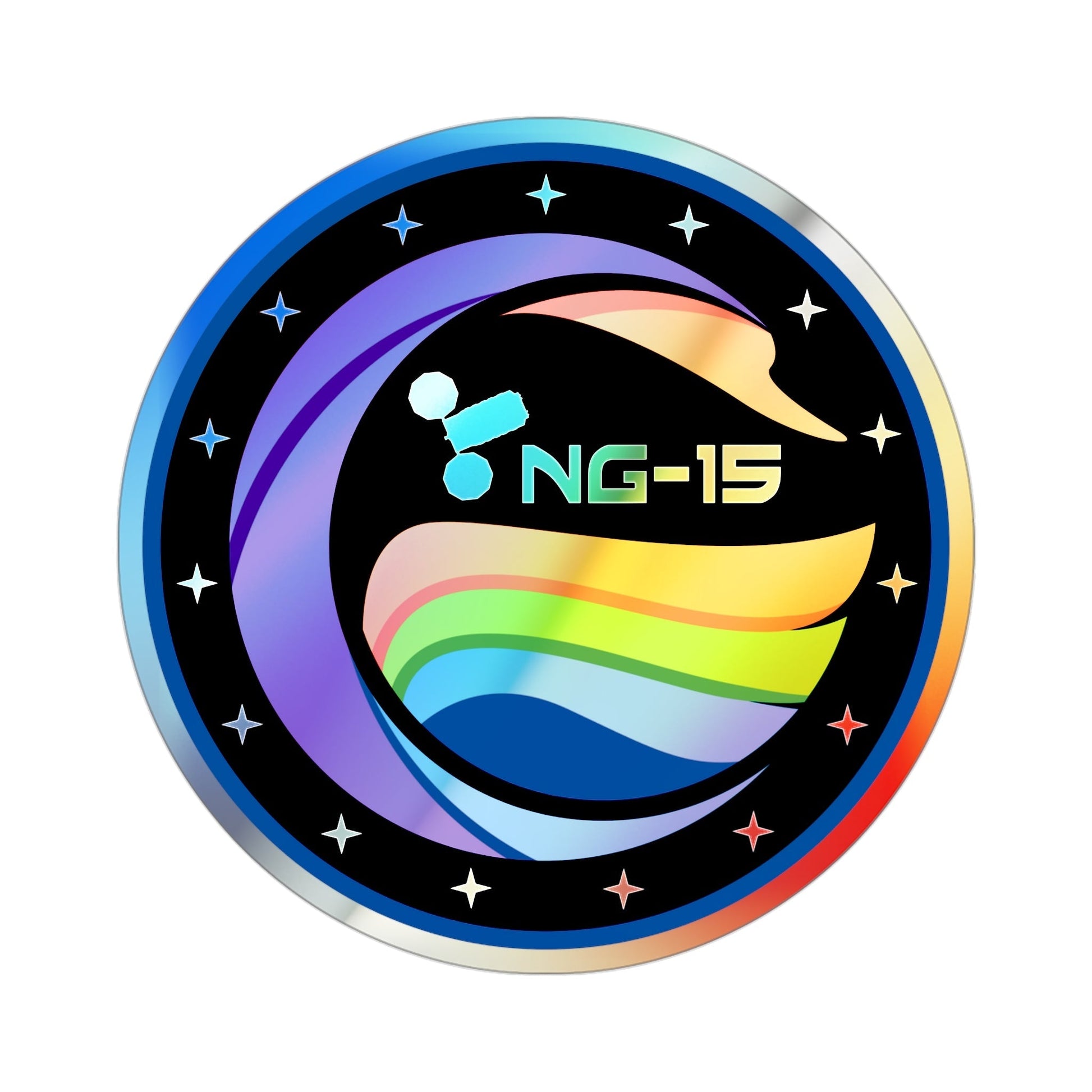 Cygnus NG-15 (SpaceX) Holographic STICKER Die-Cut Vinyl Decal-3 Inch-The Sticker Space
