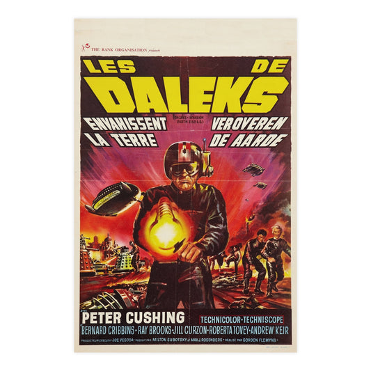 DALEKS INVASION EARTH (BELGIAN) 1966 - Paper Movie Poster-24″ x 36″ (Vertical)-The Sticker Space