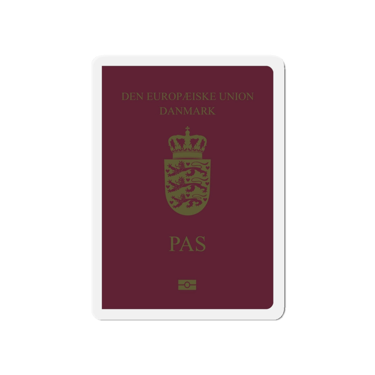 Danish Passport - Die-Cut Magnet-5" x 5"-The Sticker Space