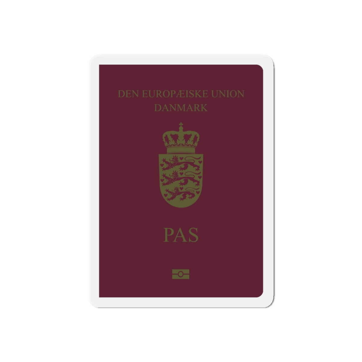 Danish Passport - Die-Cut Magnet-6 × 6"-The Sticker Space