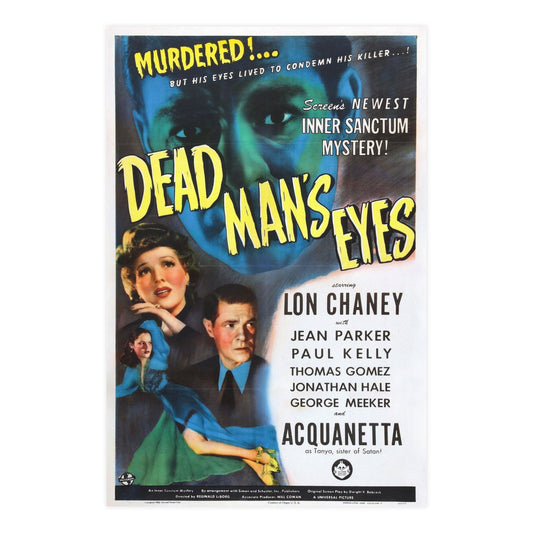 DEAD MAN'S EYES 1944 - Paper Movie Poster-24″ x 36″ (Vertical)-The Sticker Space