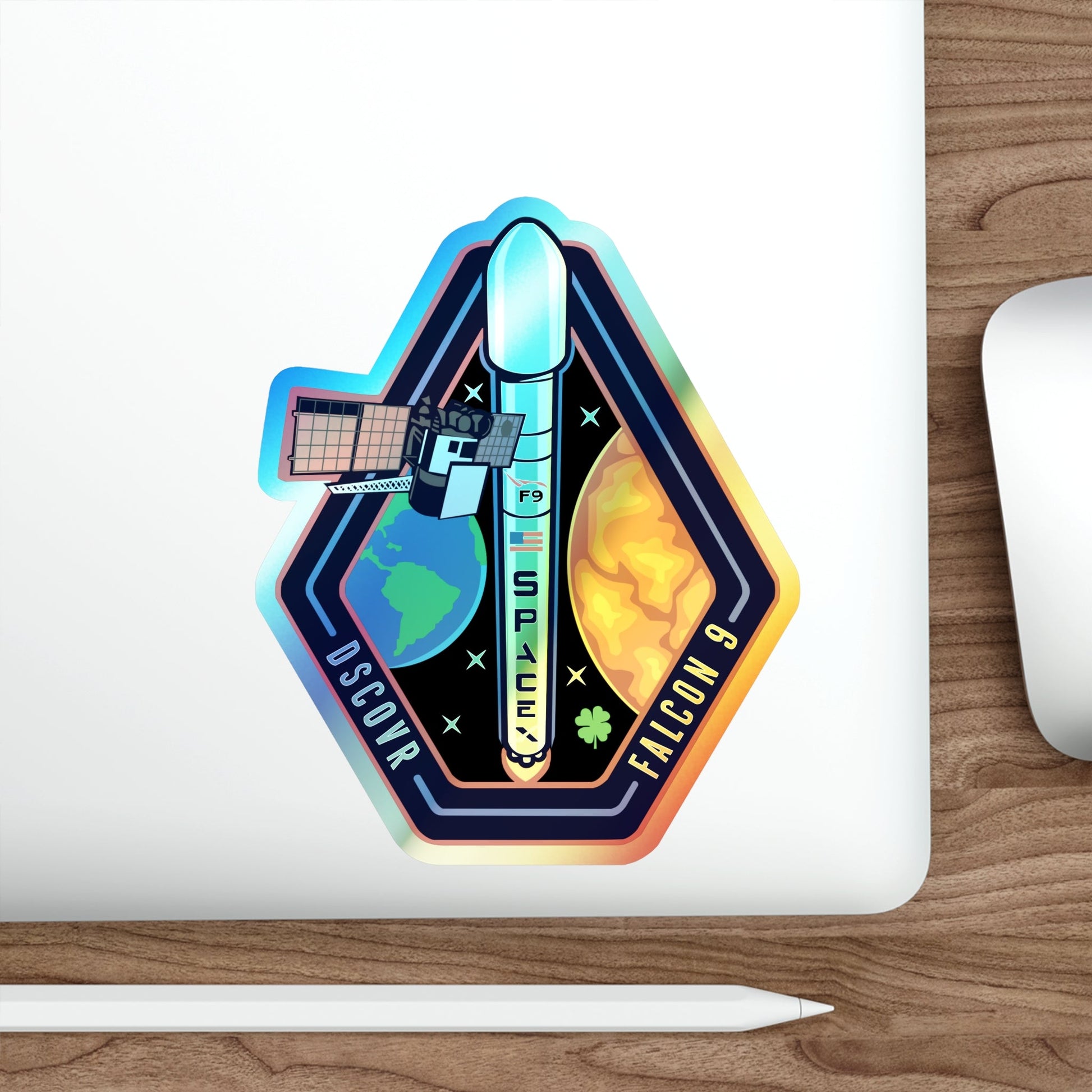 Deep Space Climate Observatory Falcon 9 CASSIOPE (SpaceX) Holographic STICKER Die-Cut Vinyl Decal-The Sticker Space