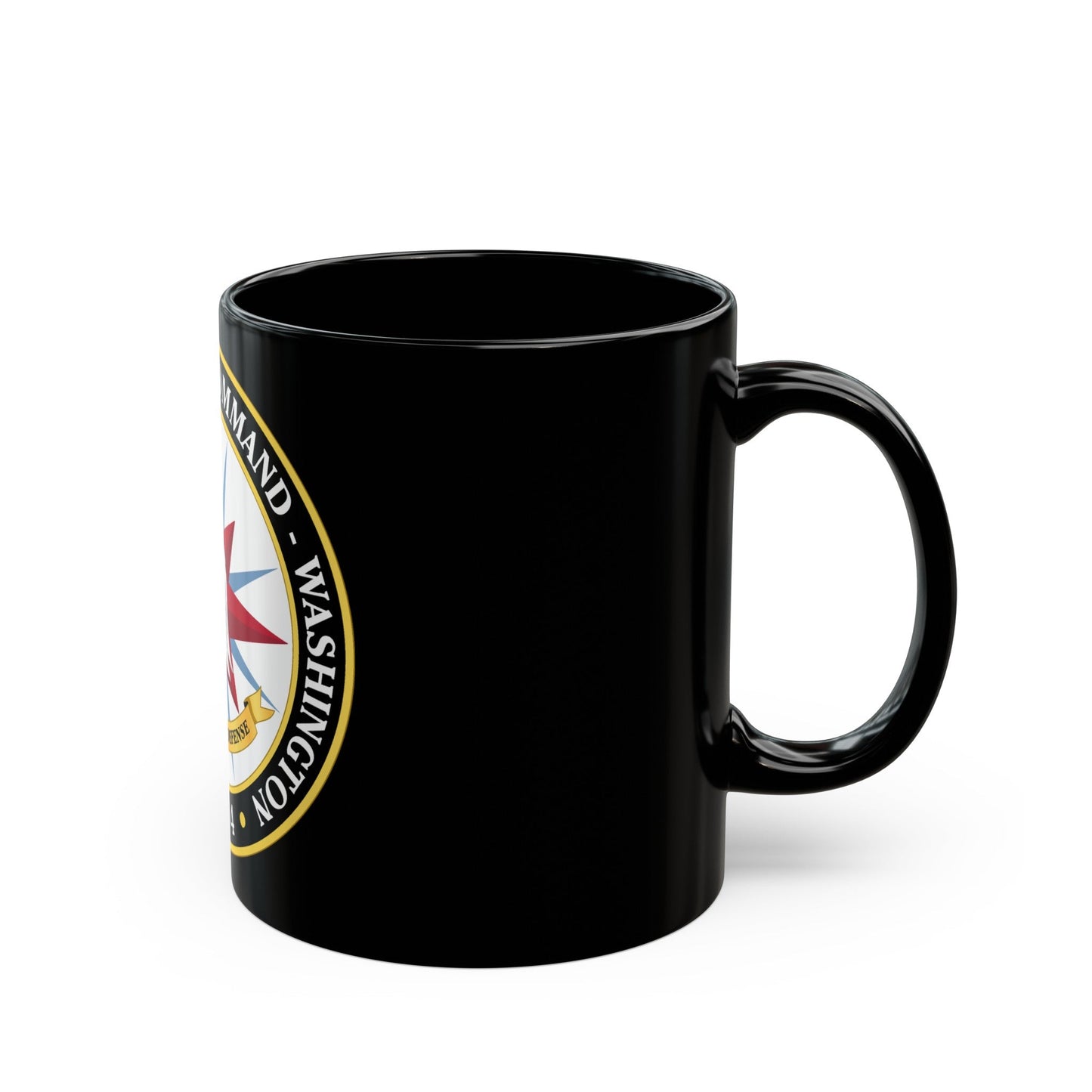 Defense Contracting Command Washington (U.S. Army) Black Coffee Mug-The Sticker Space