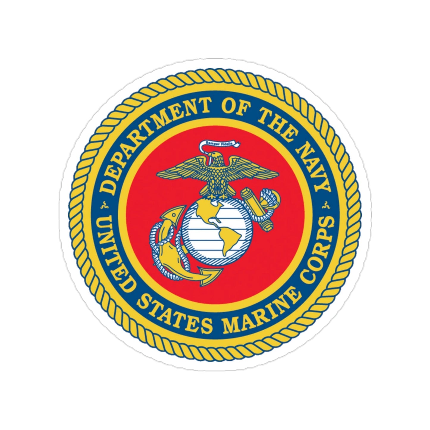 Department Of The Navy United States Marine Corps (USMC) Transparent STICKER Die-Cut Vinyl Decal-2 Inch-The Sticker Space