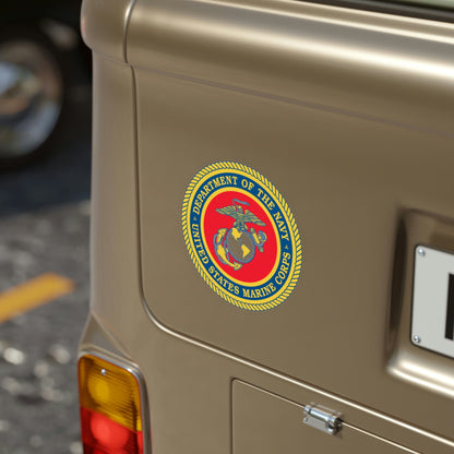 Department Of The Navy United States Marine Corps (USMC) Transparent STICKER Die-Cut Vinyl Decal-The Sticker Space