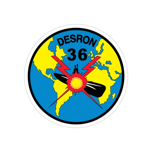Desron 36 (U.S. Navy) Transparent STICKER Die-Cut Vinyl Decal-6 Inch-The Sticker Space
