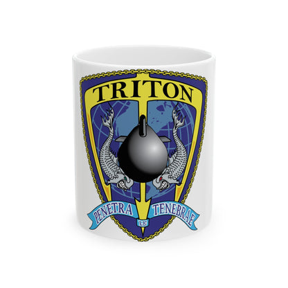 Det Triton (U.S. Navy) White Coffee Mug-11oz-The Sticker Space
