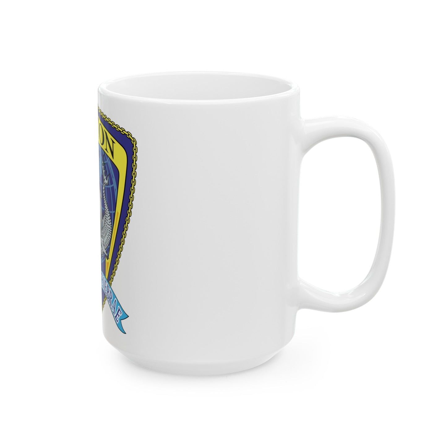 Det Triton (U.S. Navy) White Coffee Mug-The Sticker Space