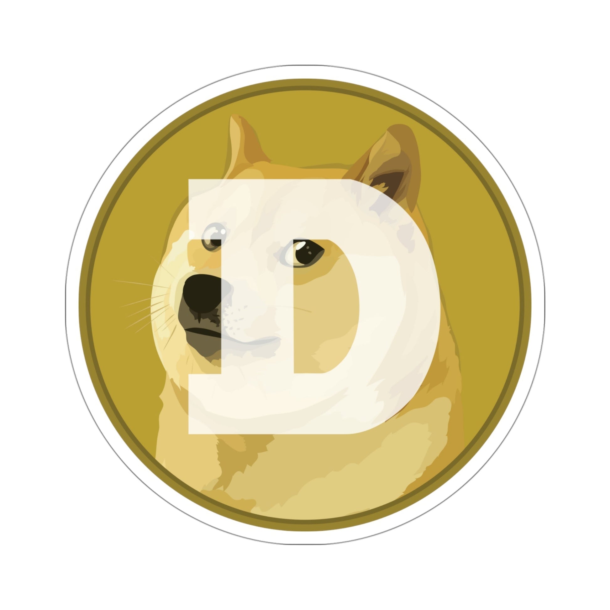 DOGECOIN DOGE (Cryptocurrency) STICKER Vinyl Die-Cut Decal-4 Inch-The Sticker Space