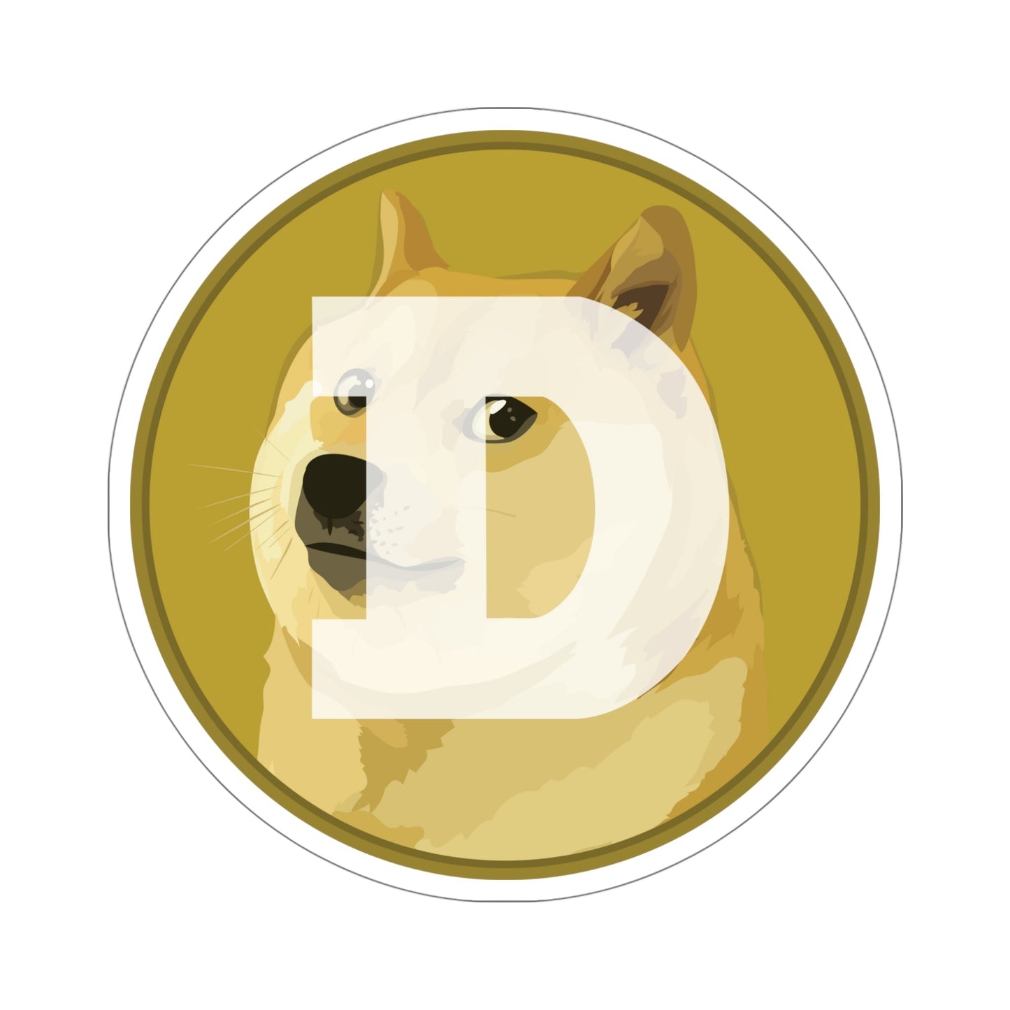 DOGECOIN DOGE (Cryptocurrency) STICKER Vinyl Die-Cut Decal-5 Inch-The Sticker Space