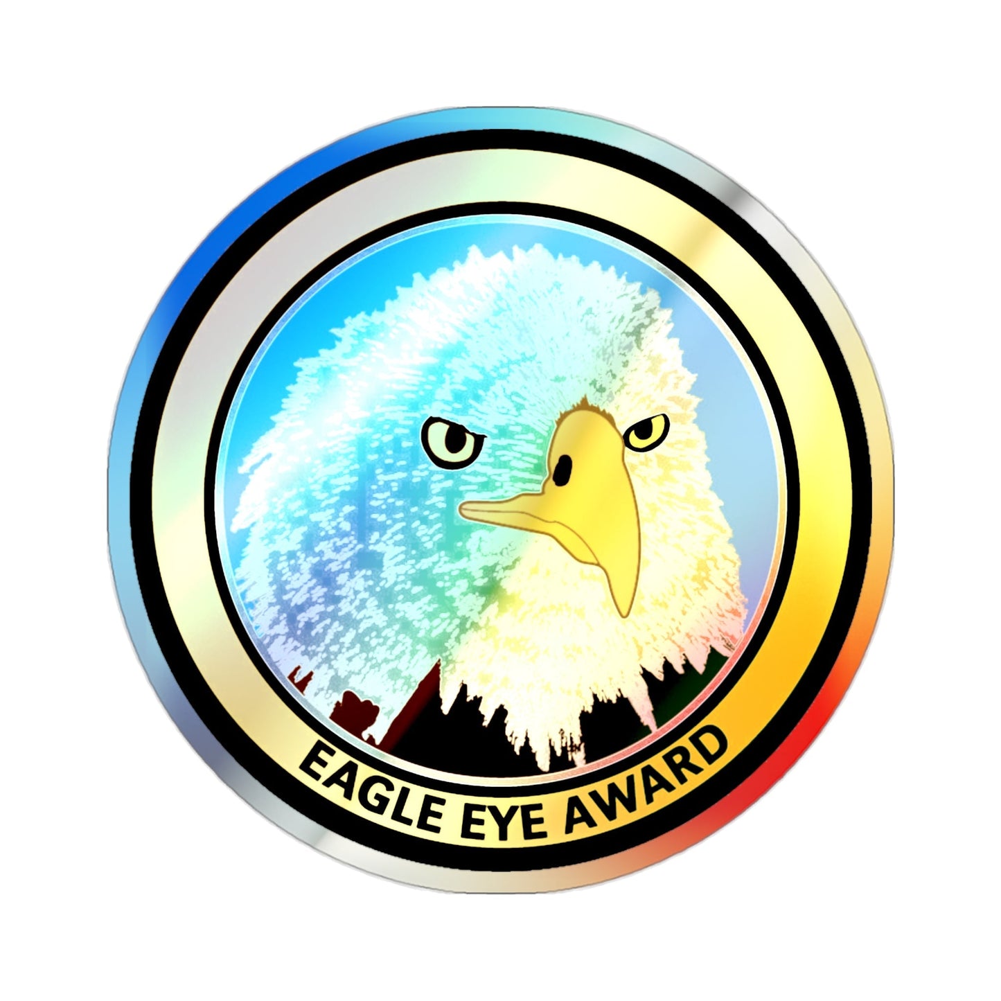 Eagle Eye Award (U.S. Coast Guard) Holographic STICKER Die-Cut Vinyl Decal-2 Inch-The Sticker Space
