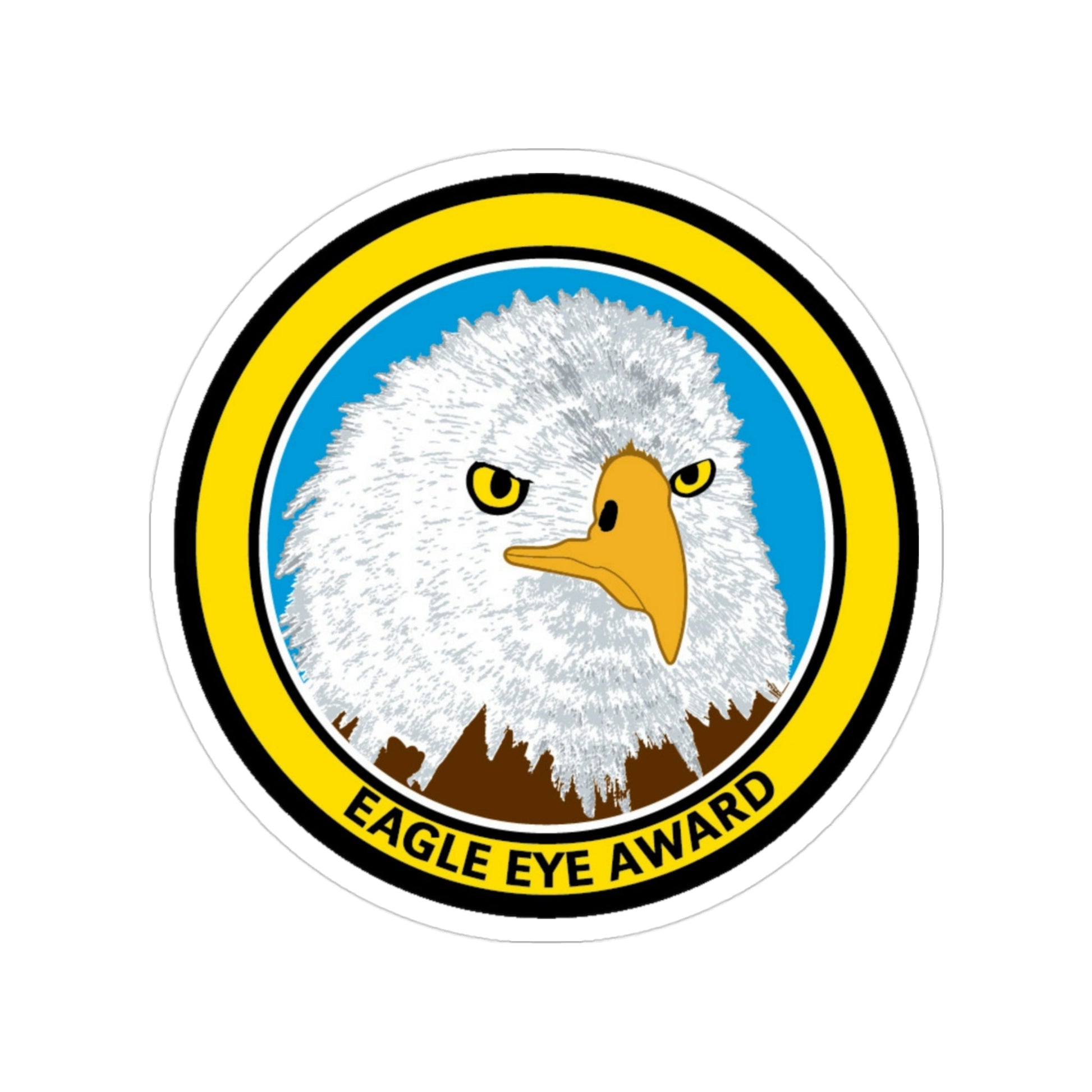 Eagle Eye Award (U.S. Coast Guard) Transparent STICKER Die-Cut Vinyl Decal-3 Inch-The Sticker Space