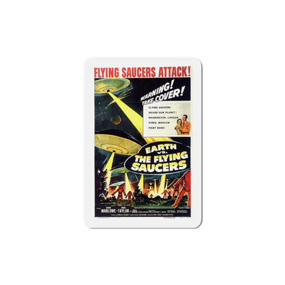 Earth vs the Flying Saucers 1956 Movie Poster Die-Cut Magnet-6 Inch-The Sticker Space