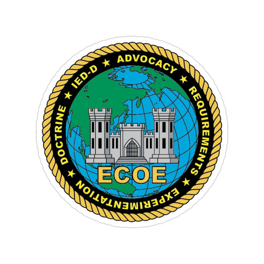 ECOE Engineer Center of Excellence (USMC) Transparent STICKER Die-Cut Vinyl Decal-6 Inch-The Sticker Space