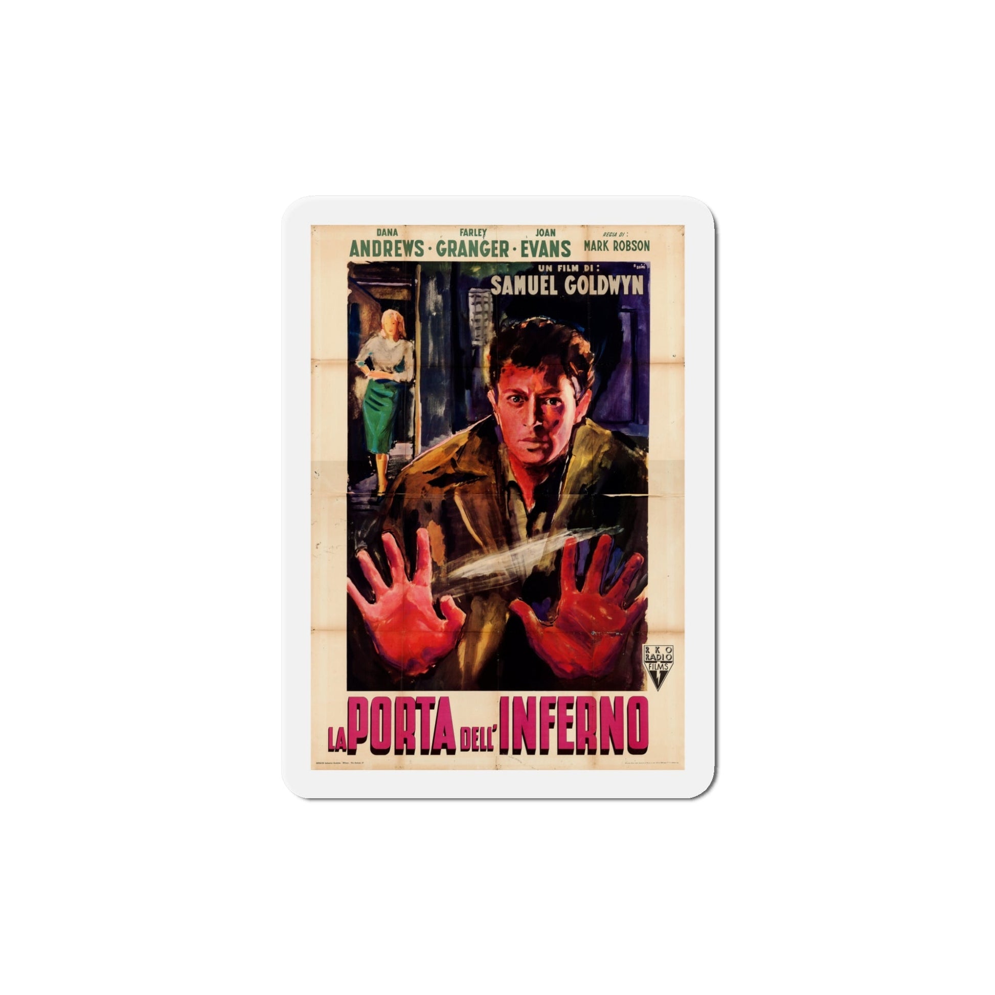 Edge of Doom 1950 v2 Movie Poster Die-Cut Magnet-5 Inch-The Sticker Space