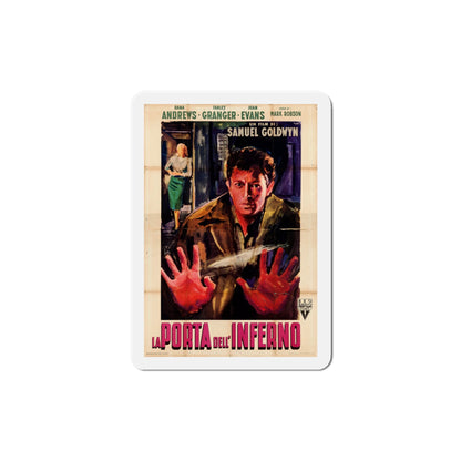 Edge of Doom 1950 v2 Movie Poster Die-Cut Magnet-5 Inch-The Sticker Space