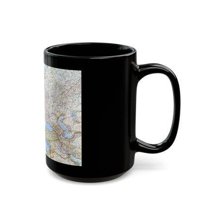 Europe (1962) (Map) Black Coffee Mug-The Sticker Space