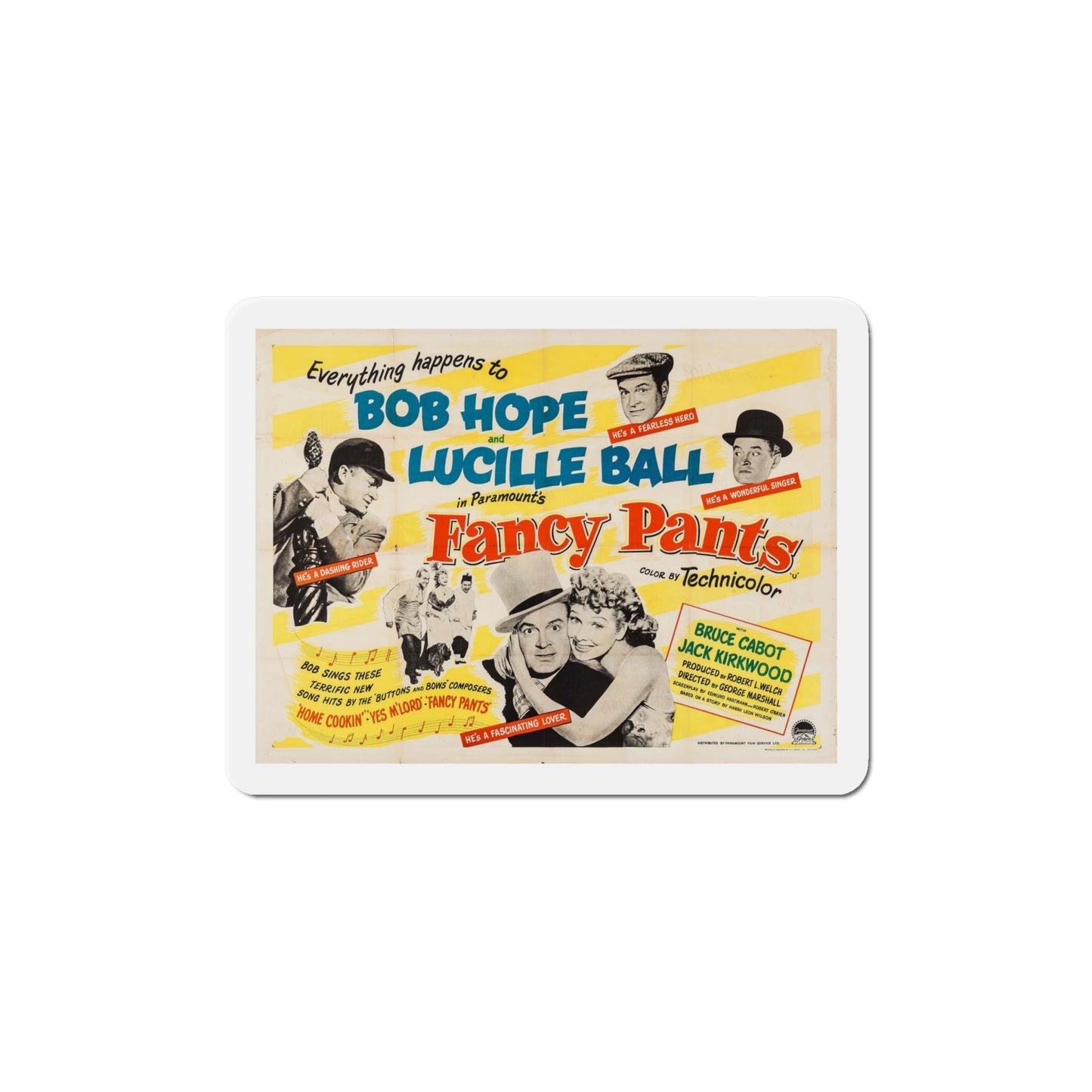 Fancy Pants 1950 v2 Movie Poster Die-Cut Magnet-6 Inch-The Sticker Space