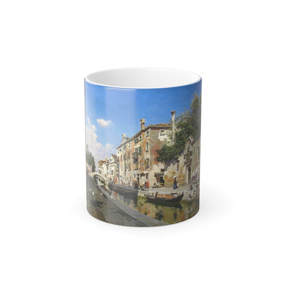 Federico del Campo (1837-1927) canale san giuseppe, venezia - Color Changing Mug 11oz-11oz-The Sticker Space