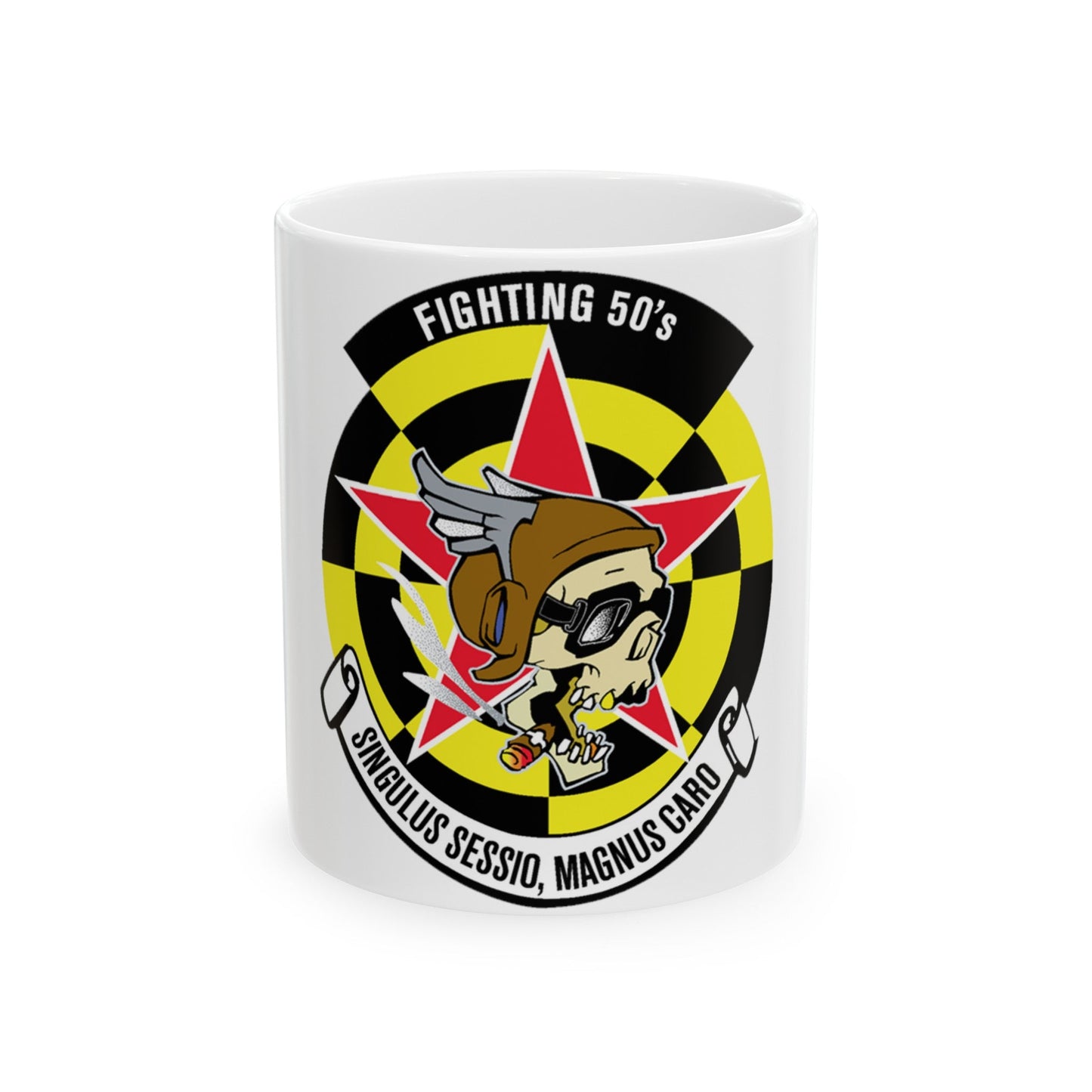 Fighting 50's (U.S. Navy) White Coffee Mug-11oz-The Sticker Space