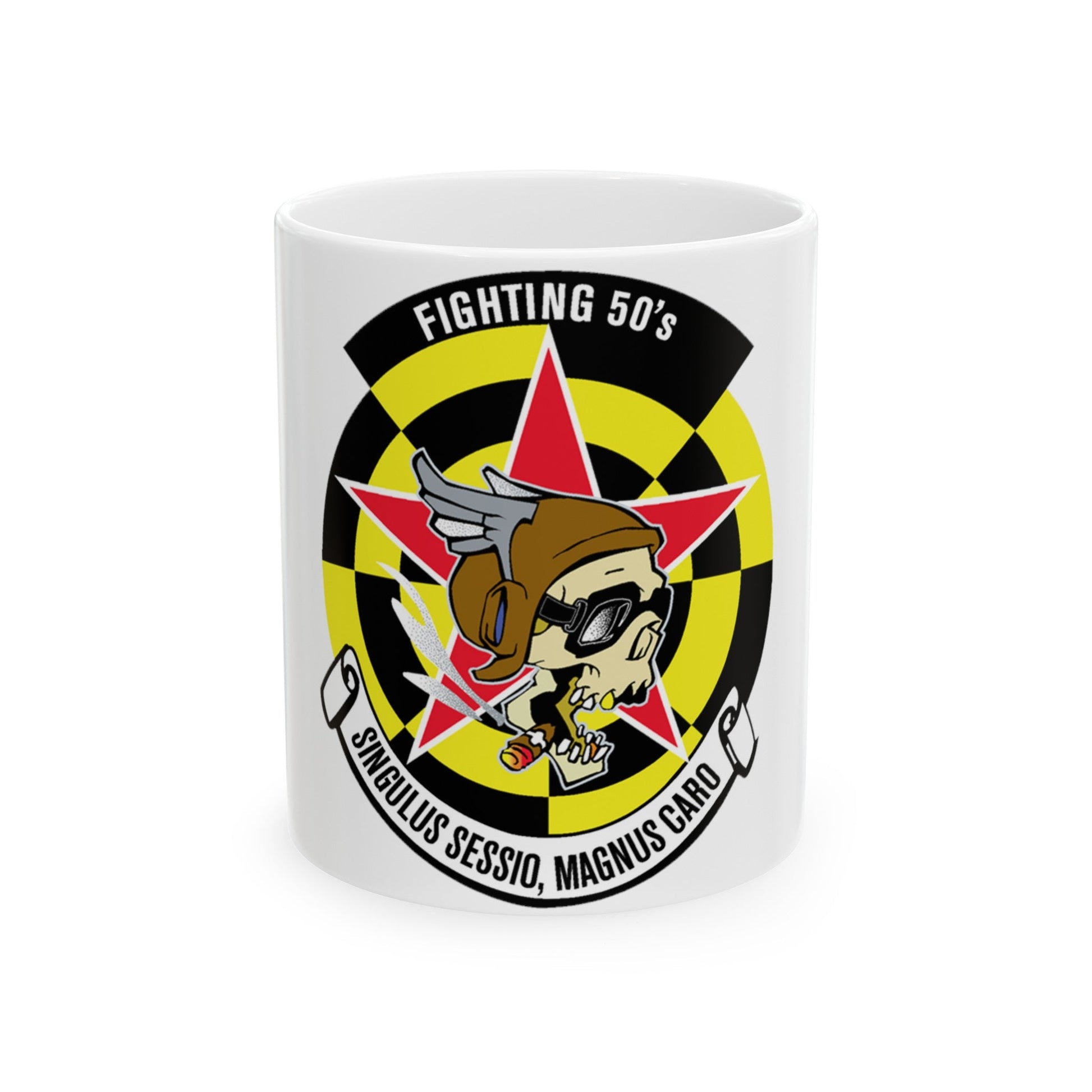 Fighting 50's (U.S. Navy) White Coffee Mug-11oz-The Sticker Space