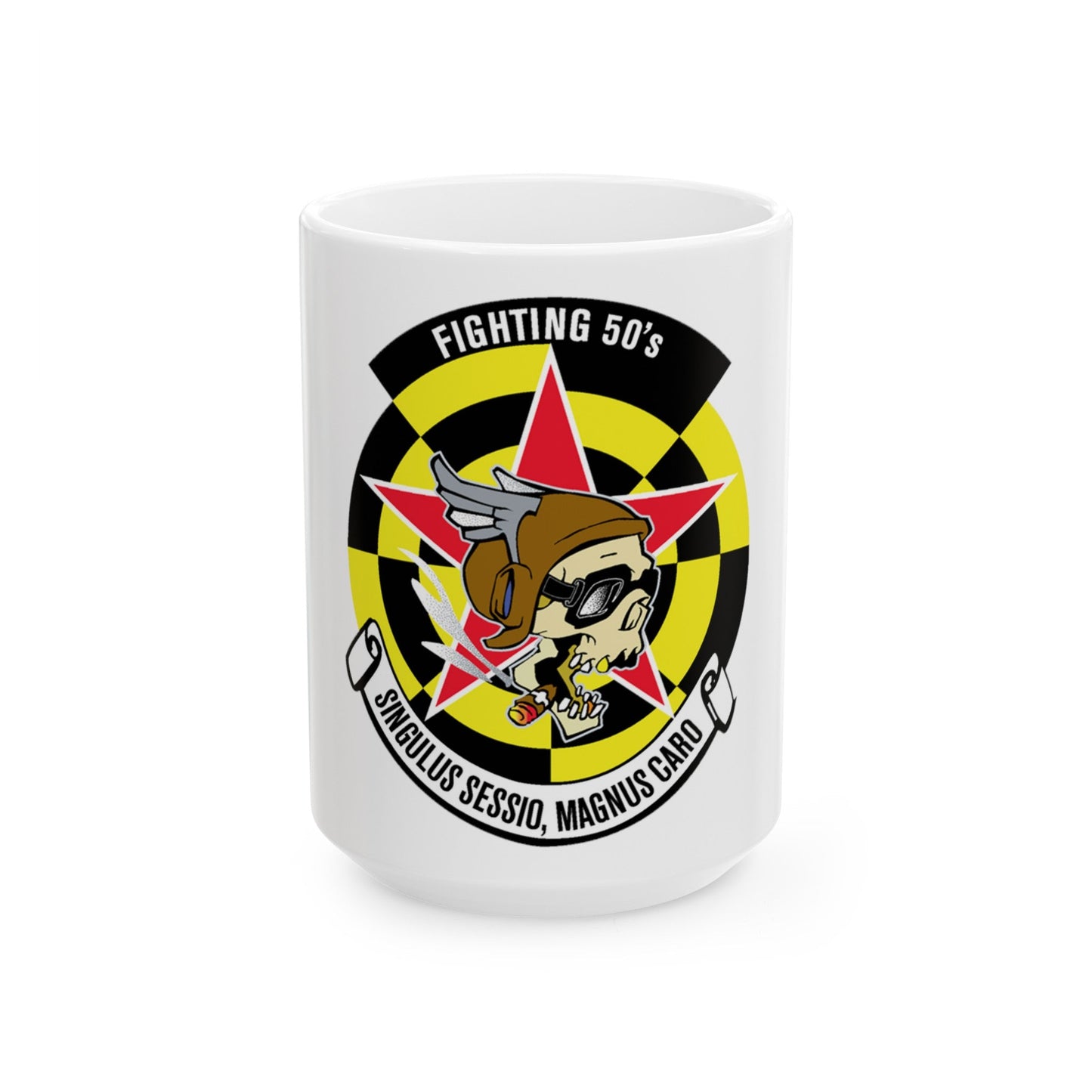 Fighting 50's (U.S. Navy) White Coffee Mug-15oz-The Sticker Space