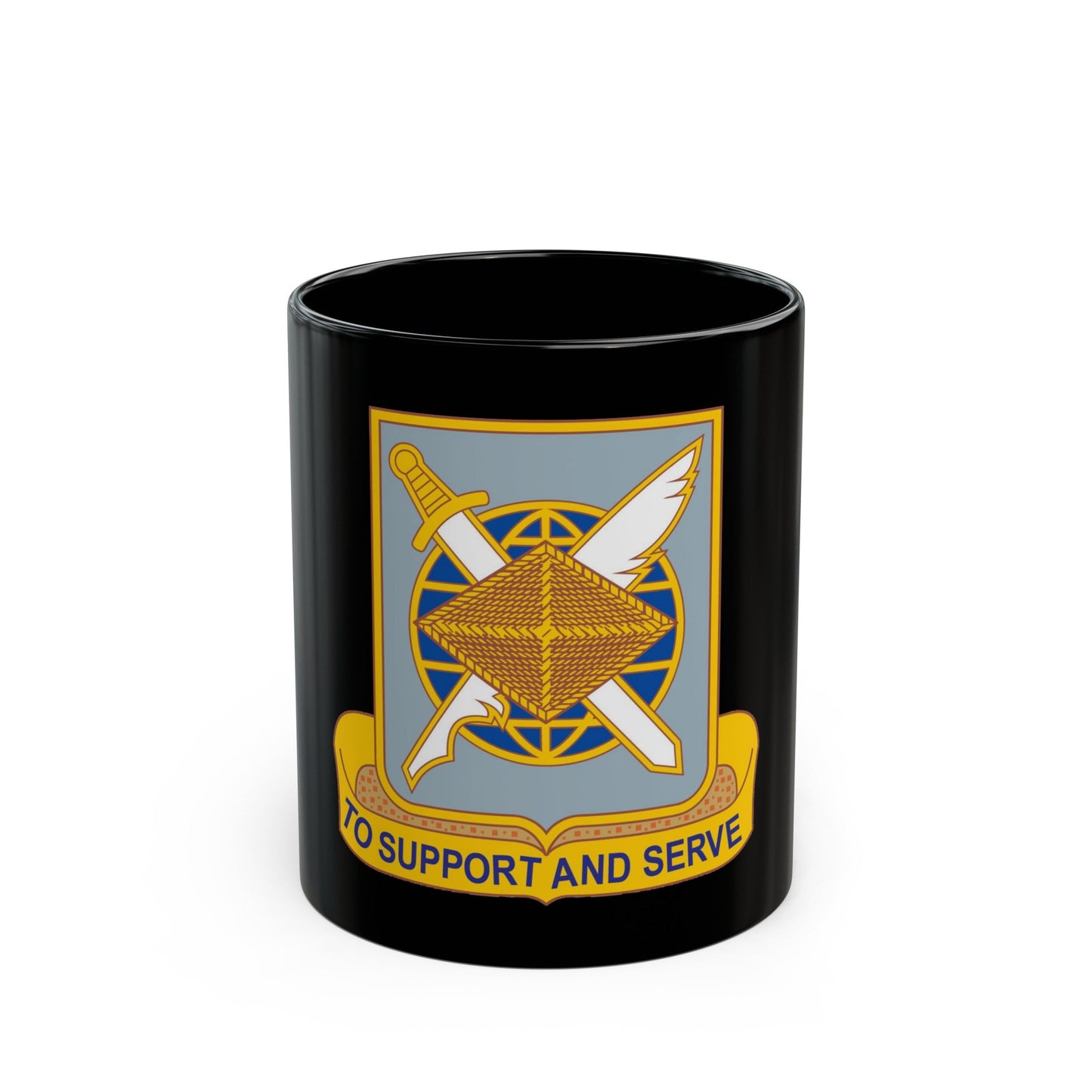 Finance Corps (U.S. Army) Black Coffee Mug-11oz-The Sticker Space