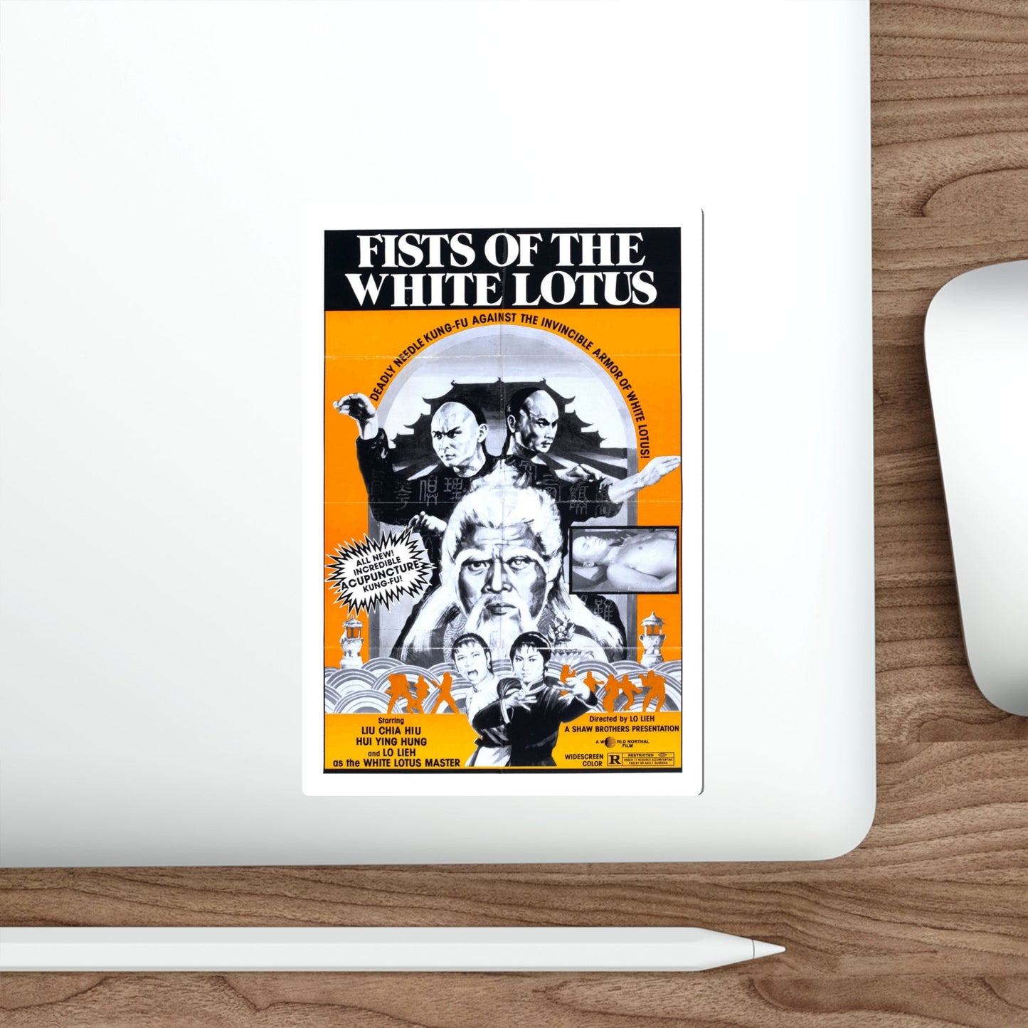 FISTS OF THE WHITE LOTUS 1980 Movie Poster STICKER Vinyl Die-Cut Decal-The Sticker Space
