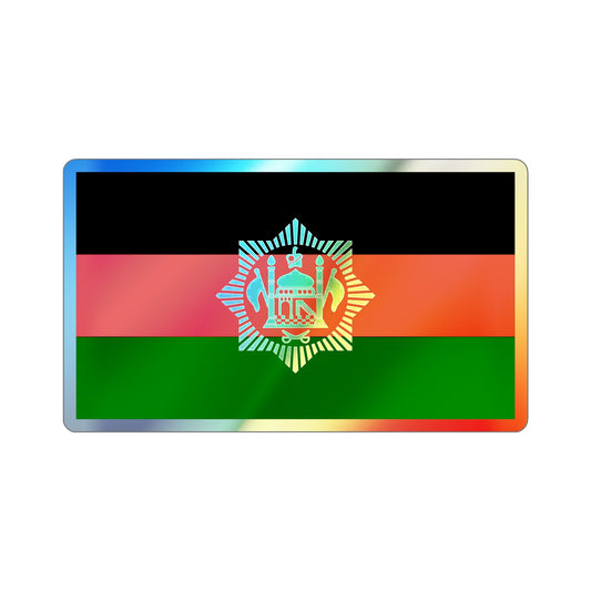 Flag of Afghanistan 1928 Holographic STICKER Die-Cut Vinyl Decal-6 Inch-The Sticker Space