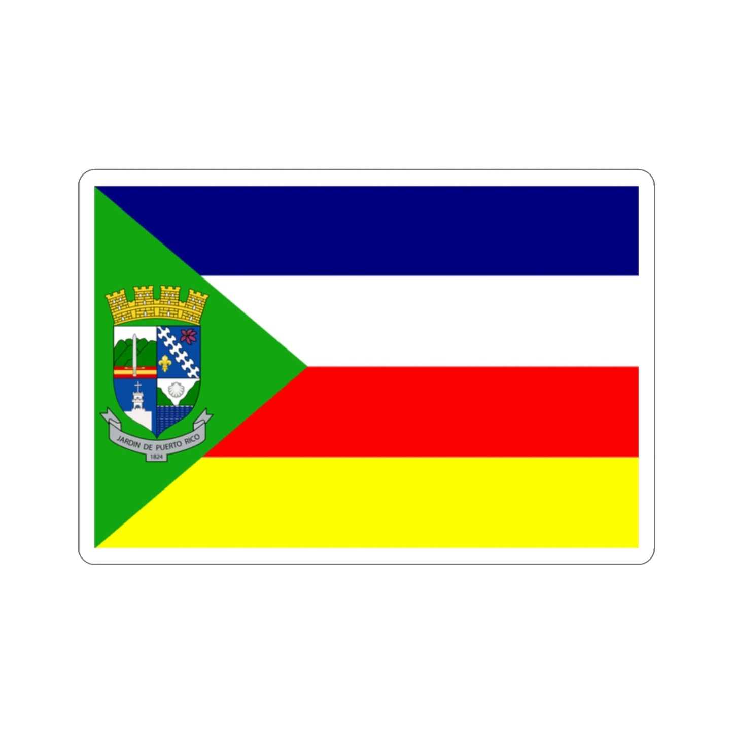 Flag of Aibonito Puerto Rico STICKER Vinyl Die-Cut Decal-2 Inch-The Sticker Space