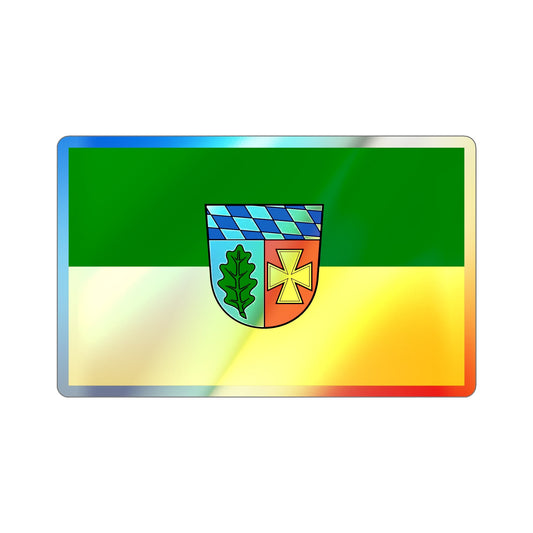 Flag of Aichach Friedberg Germany Holographic STICKER Die-Cut Vinyl Decal-6 Inch-The Sticker Space