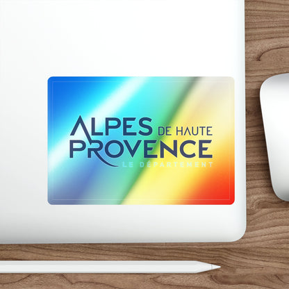 Flag of Alpes de Haute Provence France Holographic STICKER Die-Cut Vinyl Decal-The Sticker Space