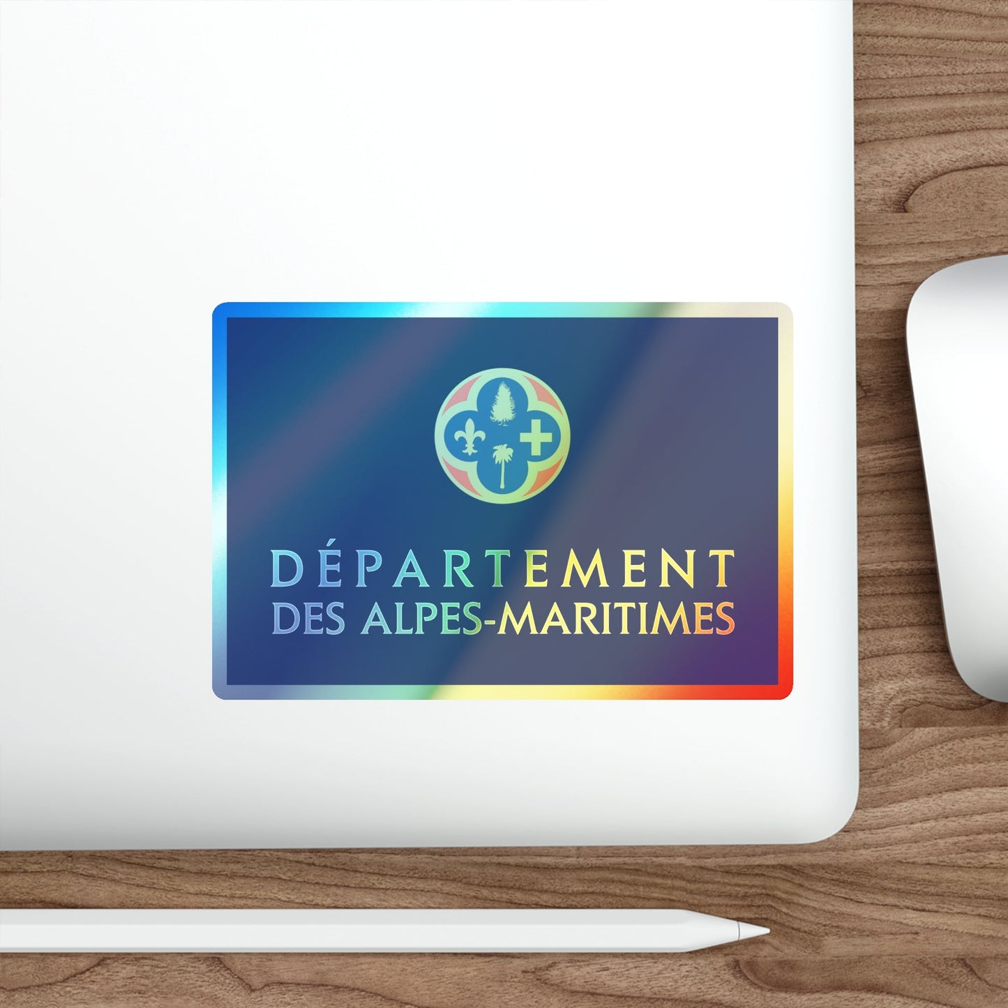 Flag of Alpes Maritimes France Holographic STICKER Die-Cut Vinyl Decal-The Sticker Space