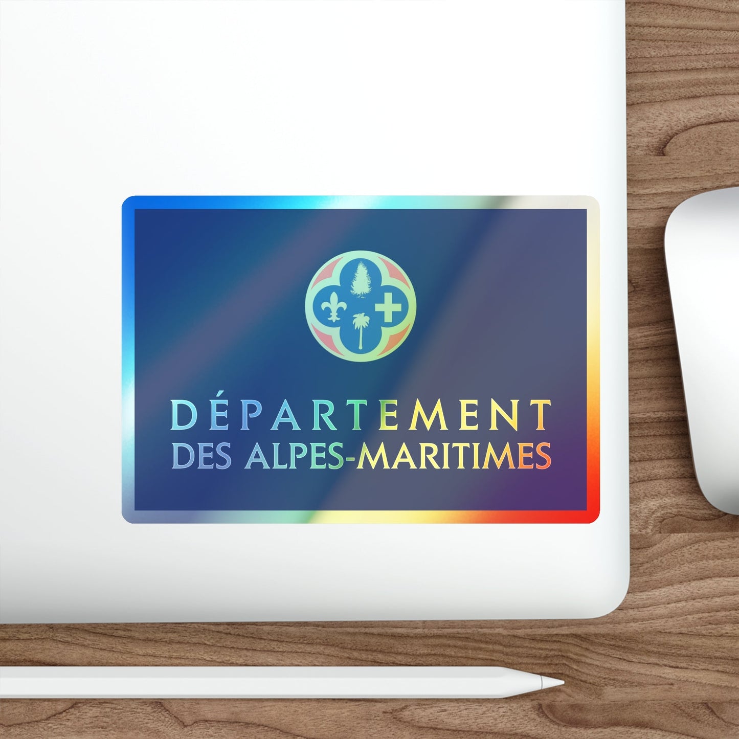 Flag of Alpes Maritimes France Holographic STICKER Die-Cut Vinyl Decal-The Sticker Space