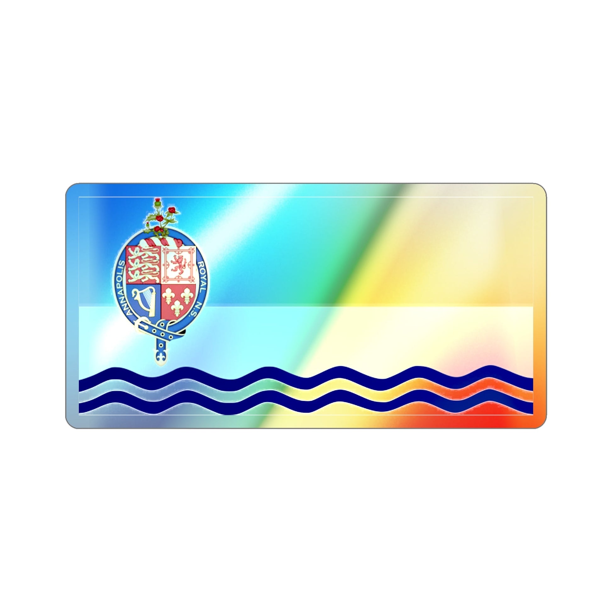 Flag of Annapolis Royal Canada Holographic STICKER Die-Cut Vinyl Decal-2 Inch-The Sticker Space