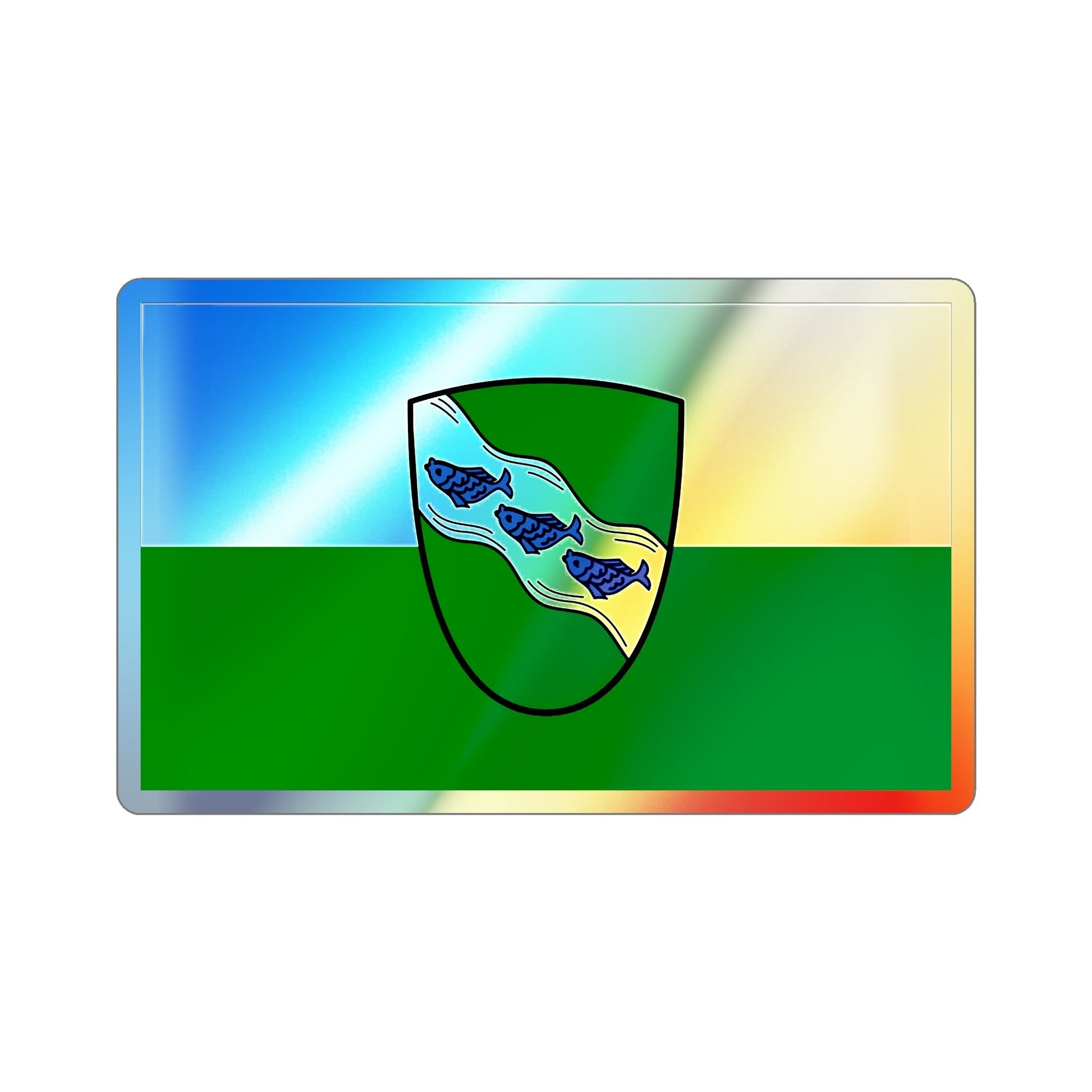 Flag of Ansbach 2 Germany Holographic STICKER Die-Cut Vinyl Decal-3 Inch-The Sticker Space